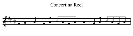 Concertina Reel - staff notation