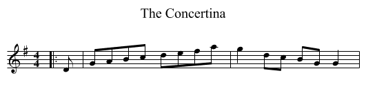 Concertina, The  - staff notation