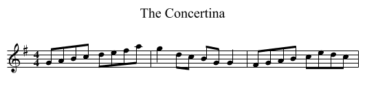 Concertina, The  - staff notation