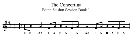 Concertina, The - staff notation
