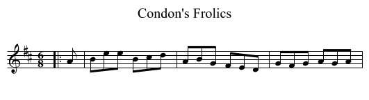 Condon's Frolics - staff notation