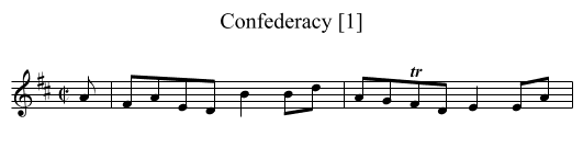 Confederacy [1] - staff notation