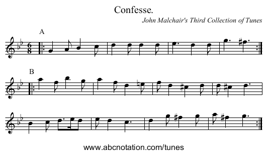 Confesse. - staff notation