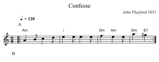 Confesse - staff notation