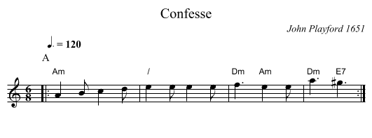 Confesse - staff notation