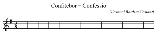 Confitebor – Confessio - staff notation
