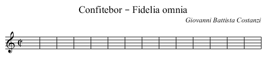 Confitebor – Fidelia omnia - staff notation