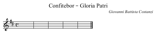 Confitebor – Gloria Patri - staff notation
