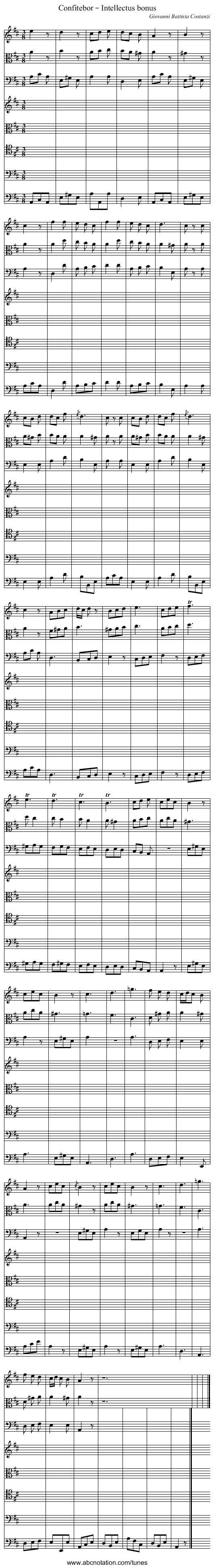 Confitebor – Intellectus bonus - staff notation