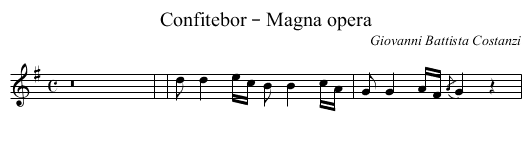 Confitebor – Magna opera - staff notation