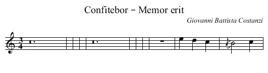 Confitebor – Memor erit - staff notation