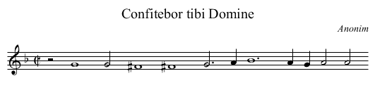 Confitebor tibi Domine - staff notation