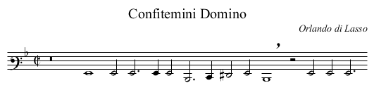Confitemini Domino - staff notation