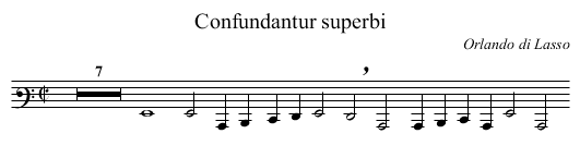 Confundantur superbi - staff notation