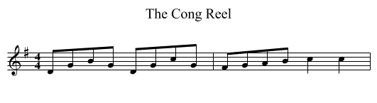 Cong Reel, The - staff notation