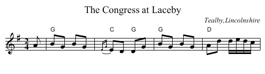 Congress at Laceby, The  - staff notation