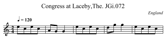 Congress at Laceby,The. JGi.072 - staff notation