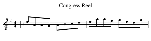 Congress Reel - staff notation