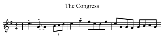 Congress, The  - staff notation