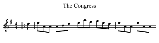 Congress, The  - staff notation