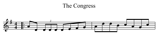 Congress, The  - staff notation