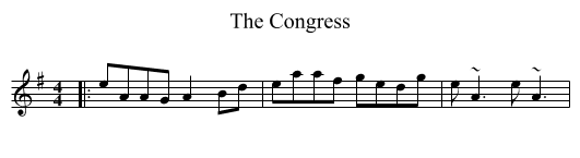 Congress, The  - staff notation