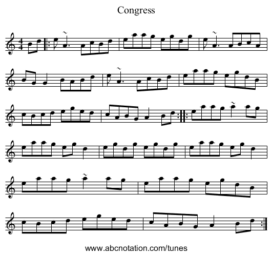 Congress - staff notation