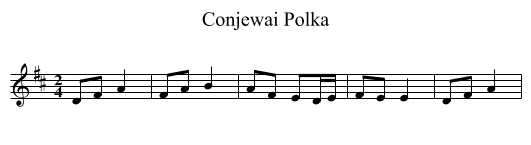 Conjewai Polka - staff notation