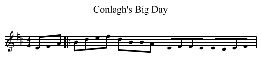 Conlagh's Big Day - staff notation