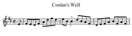 Conlan's Well - staff notation