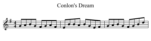 Conlon's Dream - staff notation
