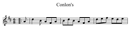 Conlon's - staff notation
