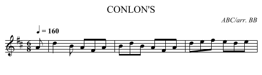 CONLON'S - staff notation