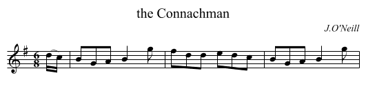 Connachman, the  - staff notation