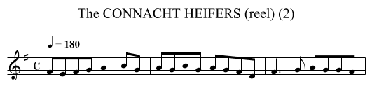 CONNACHT HEIFERS (reel) (2), The - staff notation