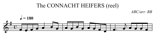 CONNACHT HEIFERS (reel), The - staff notation