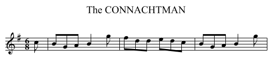 CONNACHTMAN, The - staff notation