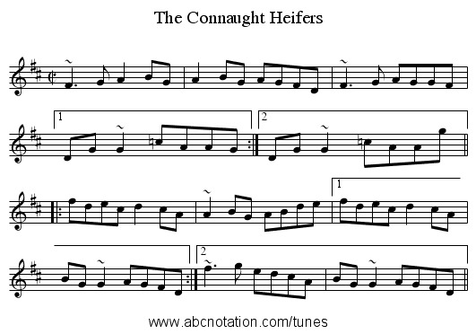 Connaught Heifers, The - staff notation