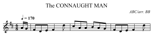 CONNAUGHT MAN, The - staff notation