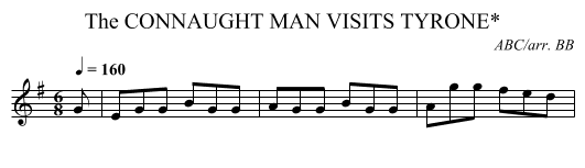 CONNAUGHT MAN VISITS TYRONE*, The - staff notation