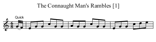 Connaught Man's Rambles [1], The - staff notation