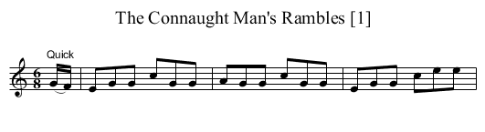 Connaught Man's Rambles [1], The - staff notation