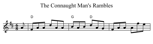 Connaught Man's Rambles, The - staff notation