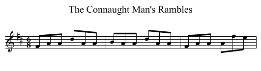 Connaught Man's Rambles, The - staff notation
