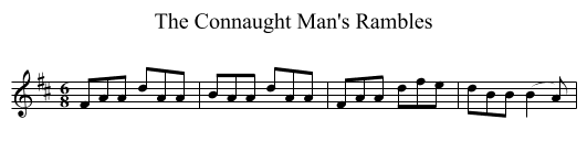 Connaught Man's Rambles, The - staff notation