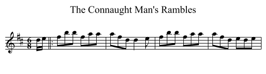 Connaught Man's Rambles, The - staff notation