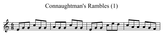 Connaughtman's Rambles (1) - staff notation