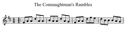 Connaughtman's Rambles, The  - staff notation