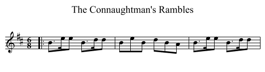 Connaughtman's Rambles, The  - staff notation