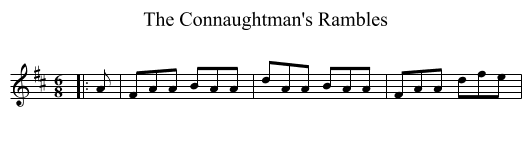 Connaughtman's Rambles, The - staff notation
